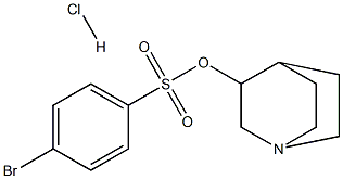 1-azabicyclo[2.2.2]oct-3-yl 4-bromobenzene-1-sulfonate hydrochloride Struktur