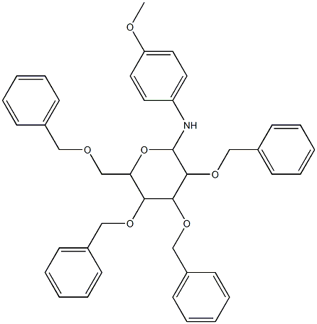 N2-(4-methoxyphenyl)-3,4,5-tri(benzyloxy)-6-[(benzyloxy)methyl]tetrahydro-2H-pyran-2-amine Struktur