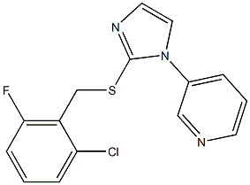 3-{2-[(2-chloro-6-fluorobenzyl)thio]-1H-imidazol-1-yl}pyridine Struktur