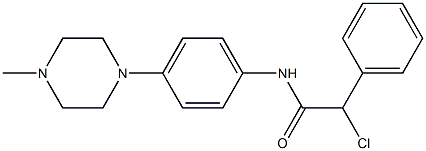 2-chloro-N-[4-(4-methylpiperazino)phenyl]-2-phenylacetamide Struktur