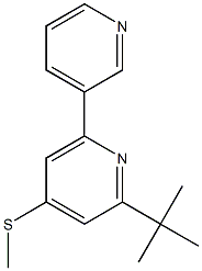 2-(tert-butyl)-4-(methylthio)-6-(3-pyridyl)pyridine Struktur