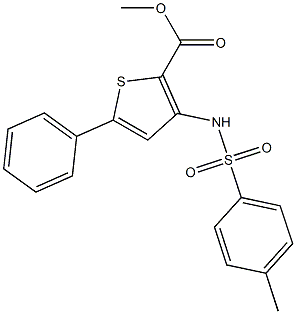 methyl 3-{[(4-methylphenyl)sulfonyl]amino}-5-phenylthiophene-2-carboxylate Struktur