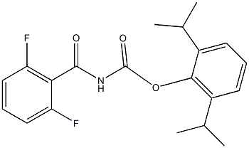 2,6-diisopropylphenyl N-(2,6-difluorobenzoyl)carbamate Struktur