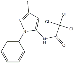 2,2,2-trichloro-N-(3-methyl-1-phenyl-1H-pyrazol-5-yl)acetamide Struktur