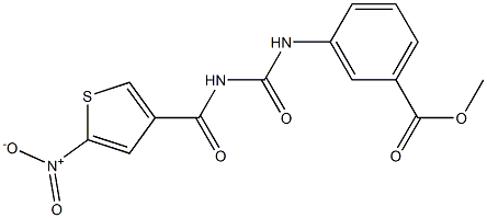 methyl 3-[({[(5-nitro-3-thienyl)carbonyl]amino}carbonyl)amino]benzoate Struktur