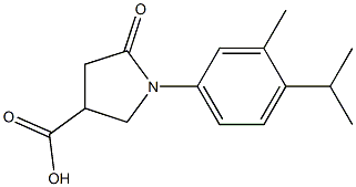 1-(4-isopropyl-3-methylphenyl)-5-oxo-3-pyrrolidinecarboxylic acid Struktur