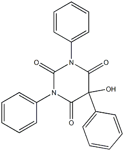 5-hydroxy-1,3,5-triphenylhexahydropyrimidine-2,4,6-trione Struktur