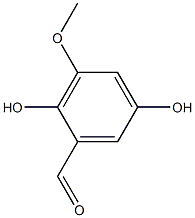 2,5-dihydroxy-3-methoxybenzenecarbaldehyde Struktur