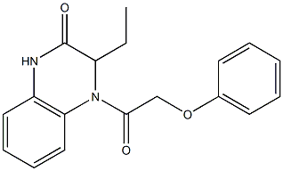 3-ethyl-4-(2-phenoxyacetyl)-3,4-dihydro-2(1H)-quinoxalinone Struktur