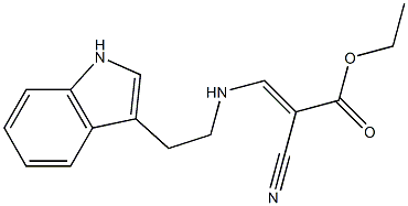 ethyl 2-cyano-3-{[2-(1H-indol-3-yl)ethyl]amino}acrylate Struktur