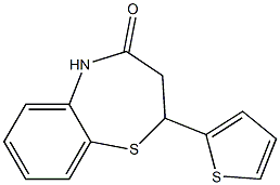 2-thien-2-yl-2,3-dihydro-1,5-benzothiazepin-4(5H)-one Struktur