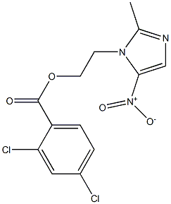 2-(2-methyl-5-nitro-1H-imidazol-1-yl)ethyl 2,4-dichlorobenzoate Struktur