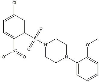 1-[(5-chloro-2-nitrophenyl)sulfonyl]-4-(2-methoxyphenyl)piperazine Struktur