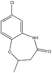 7-chloro-2-methyl-2,3-dihydro-1,5-benzoxazepin-4(5H)-one Struktur