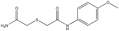 N1-(4-methoxyphenyl)-2-[(2-amino-2-oxoethyl)thio]acetamide Struktur