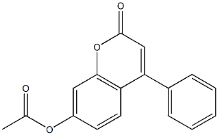 2-oxo-4-phenyl-2H-chromen-7-yl acetate Struktur