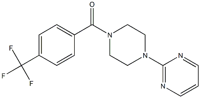 [4-(2-pyrimidinyl)piperazino][4-(trifluoromethyl)phenyl]methanone Struktur