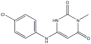 6-(4-chloroanilino)-3-methyl-2,4(1H,3H)-pyrimidinedione Struktur