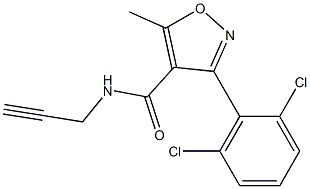 N4-prop-2-ynyl-3-(2,6-dichlorophenyl)-5-methylisoxazole-4-carboxamide Struktur