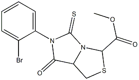 methyl 6-(2-bromophenyl)-7-oxo-5-thioxotetrahydro-1H-imidazo[1,5-c][1,3]thiazole-3-carboxylate Struktur