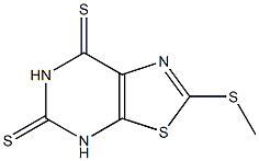 2-(methylthio)-4,5,6,7-tetrahydropyrimido[5,4-d][1,3]thiazole-5,7-dithione Struktur