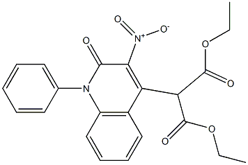 diethyl 2-(3-nitro-2-oxo-1-phenyl-1,2-dihydroquinolin-4-yl)malonate Struktur