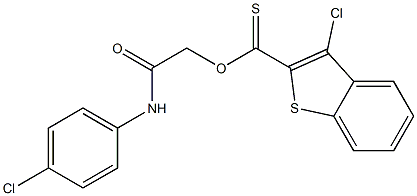 2-(4-chloroanilino)-2-oxoethyl 3-chlorobenzo[b]thiophene-2-carbothioate Struktur