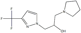 1-tetrahydro-1H-pyrrol-1-yl-3-[3-(trifluoromethyl)-1H-pyrazol-1-yl]propan-2-ol Struktur