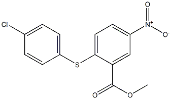 methyl 2-[(4-chlorophenyl)thio]-5-nitrobenzoate Struktur