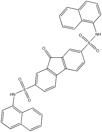 N2,N7-di(1-naphthyl)-9-oxo-9H-2,7-fluorenedisulfonamide Struktur