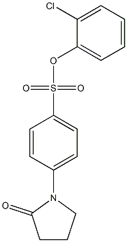 2-chlorophenyl 4-(2-oxotetrahydro-1H-pyrrol-1-yl)benzene-1-sulfonate Struktur