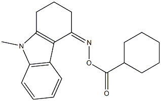 4-{[(cyclohexylcarbonyl)oxy]imino}-9-methyl-2,3,4,9-tetrahydro-1H-carbazole Struktur