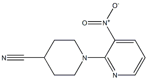 1-(3-nitro-2-pyridyl)piperidine-4-carbonitrile Struktur