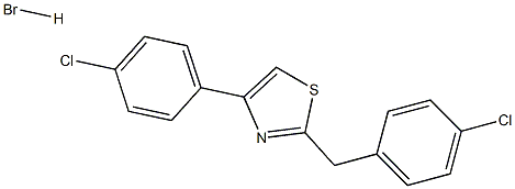 2-(4-chlorobenzyl)-4-(4-chlorophenyl)-1,3-thiazole hydrobromide Struktur