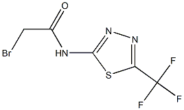 N1-[5-(trifluoromethyl)-1,3,4-thiadiazol-2-yl]-2-bromoacetamide Struktur