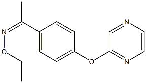 1-[4-(2-pyrazinyloxy)phenyl]-1-ethanone O-ethyloxime Struktur