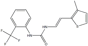 N-[2-(3-methyl-2-thienyl)vinyl]-N'-[2-(trifluoromethyl)phenyl]urea Struktur