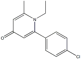 2-(4-chlorophenyl)-1-ethyl-6-methyl-4(1H)-pyridinone Struktur