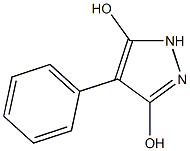 4-phenyl-1H-pyrazole-3,5-diol Struktur