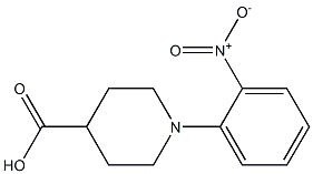 N-(2-Nitrophenyl)-piperidin-4-carboxylic acid Struktur