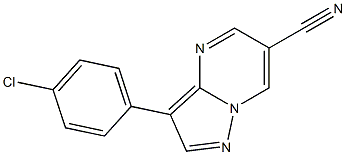 3-(4-chlorophenyl)pyrazolo[1,5-a]pyrimidine-6-carbonitrile Struktur