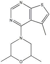 2,6-dimethyl-4-(5-methylthieno[2,3-d]pyrimidin-4-yl)morpholine Struktur