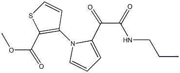 methyl 3-{2-[2-oxo-2-(propylamino)acetyl]-1H-pyrrol-1-yl}-2-thiophenecarboxylate Struktur