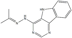 acetone N-(5H-pyrimido[5,4-b]indol-4-yl)hydrazone Struktur