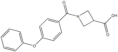 1-(4-phenoxybenzoyl)-3-azetanecarboxylic acid Struktur