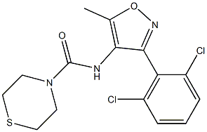 N4-[3-(2,6-dichlorophenyl)-5-methylisoxazol-4-yl]thiomorpholine-4-carboxamide Struktur