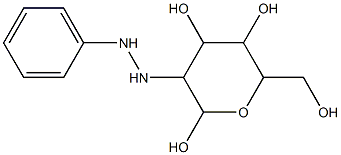 6-(hydroxymethyl)-3-(2-phenylhydrazino)tetrahydro-2H-pyran-2,4,5-triol Struktur