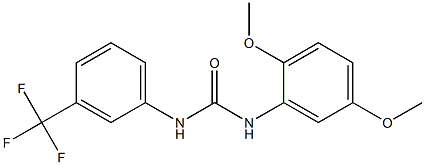 N-(2,5-dimethoxyphenyl)-N'-[3-(trifluoromethyl)phenyl]urea Struktur