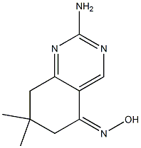 (5Z)-2-amino-7,7-dimethyl-7,8-dihydroquinazolin-5(6H)-one oxime Struktur