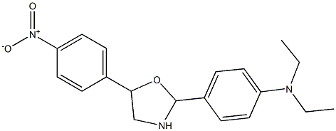 N1,N1-diethyl-4-[5-(4-nitrophenyl)-1,3-oxazolan-2-yl]aniline Struktur